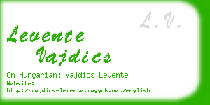levente vajdics business card